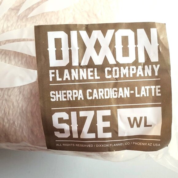 Dixxon Flannel LATTE Sherpa Cardigan - Women's L - Picture 7 of 8